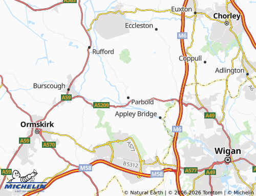 Mappa MICHELIN Parbold - ViaMichelin