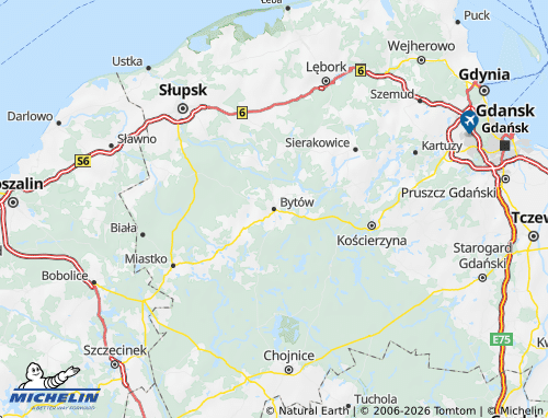 MICHELIN Bytowski map - ViaMichelin