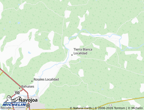 Mapa MICHELIN Tierra Blanca Localidad - ViaMichelin
