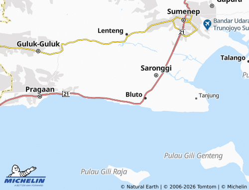 Carte MICHELIN Pakandangan Sangra - ViaMichelin