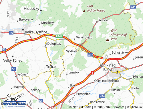 Carte MICHELIN Výkleky - ViaMichelin
