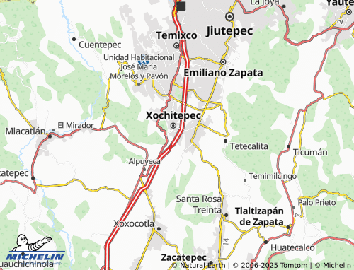 Carte MICHELIN Real de Xochitepec - ViaMichelin