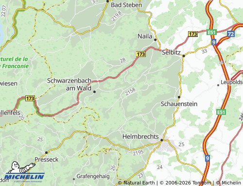 MICHELIN Döbra map - ViaMichelin