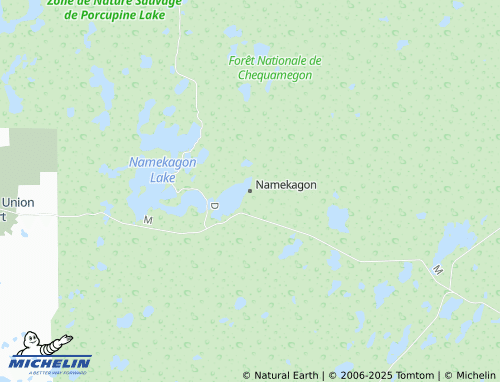 MICHELIN Namekagon map - ViaMichelin