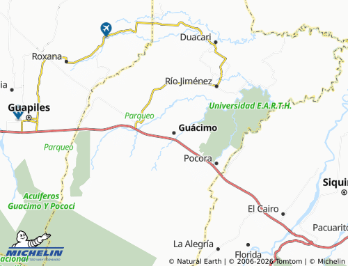 Carte MICHELIN Guácimo - ViaMichelin