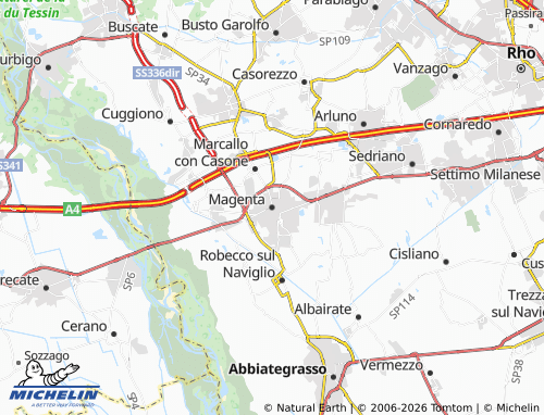 MICHELIN Magenta map - ViaMichelin