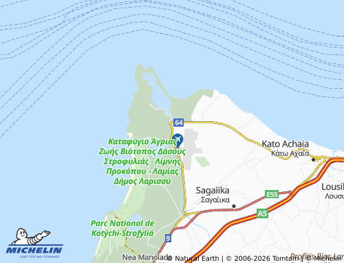 MICHELIN Araxos map - ViaMichelin