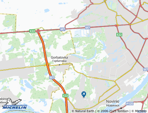 MICHELIN 6 OAO GAZ SNT map - ViaMichelin