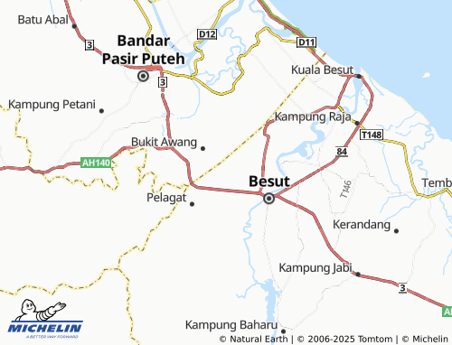 MICHELIN Kampung Ayer Terjun map - ViaMichelin