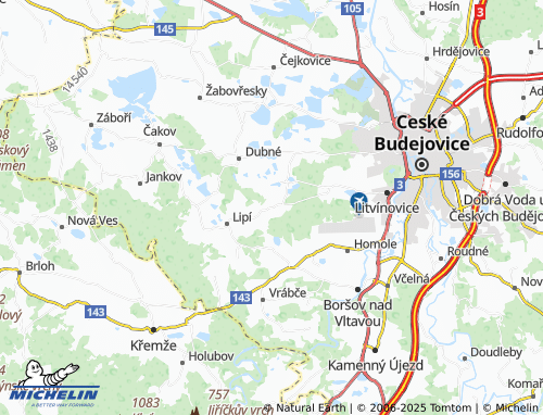 Carte MICHELIN Kaliště u Lipí - ViaMichelin