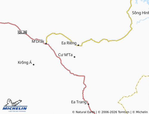 MICHELIN Cư Króa map - ViaMichelin