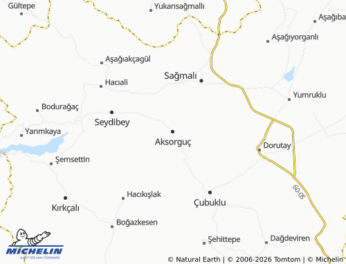 MICHELIN-Landkarte Aksorguç - ViaMichelin