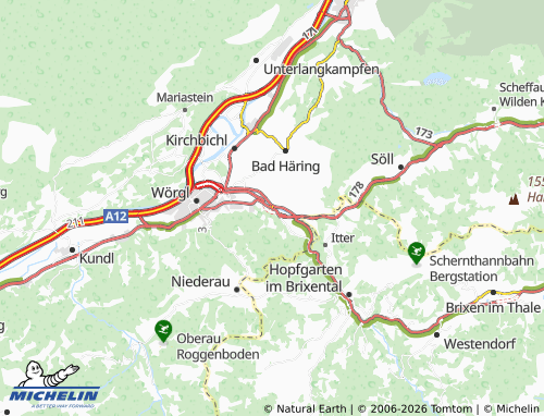MICHELIN Wörgl-Boden map - ViaMichelin