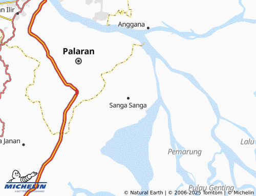 MICHELIN Sanga Sanga map - ViaMichelin