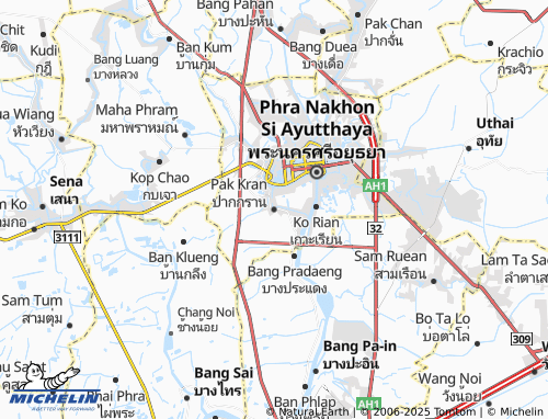 MICHELIN Pak Kran map - ViaMichelin