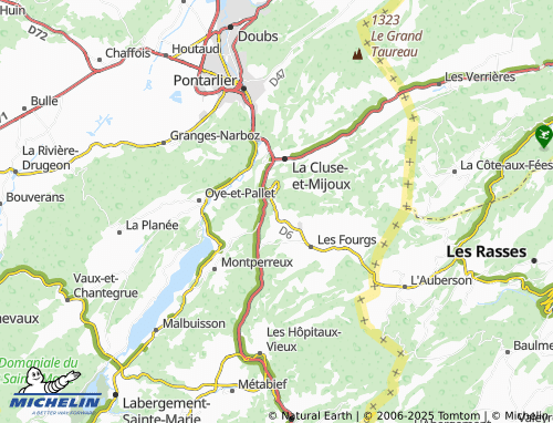 MICHELIN Les Petits Fourgs du Bas map - ViaMichelin