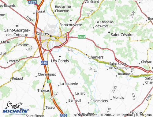 Mapa MICHELIN Courcoury - ViaMichelin