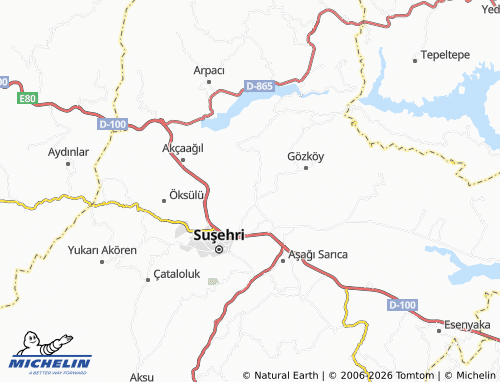 MICHELIN Göllüköy map - ViaMichelin