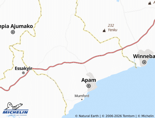 MICHELIN Ajumako map - ViaMichelin