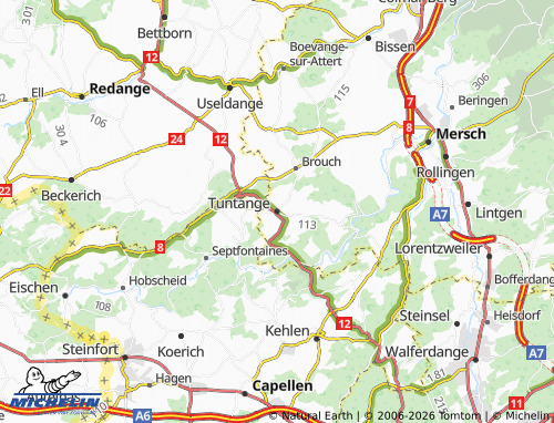 Mapa MICHELIN Tuntange - ViaMichelin