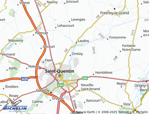 MICHELIN-Landkarte Morcourt - ViaMichelin