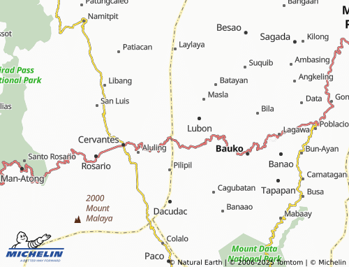 MICHELIN Bunga map - ViaMichelin