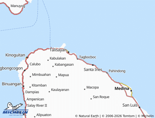MICHELIN Tagbocboc map - ViaMichelin