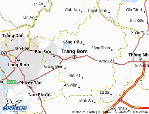 MICHELIN Trảng Bom map - ViaMichelin