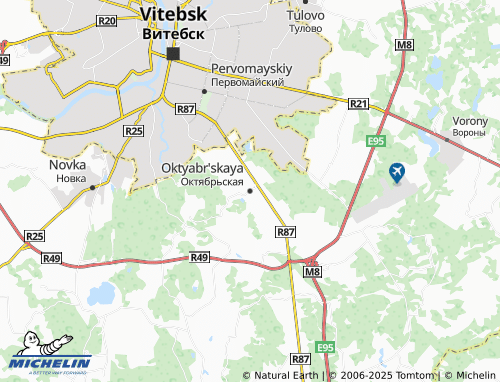 Kaart MICHELIN Oktyabr'skaya - ViaMichelin