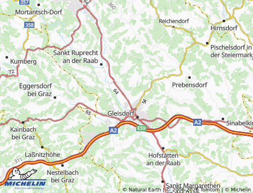 MICHELIN Albersdorf-Prebuch map - ViaMichelin