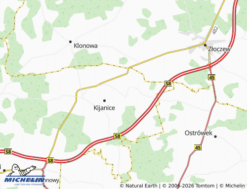 MICHELIN Dymki map - ViaMichelin