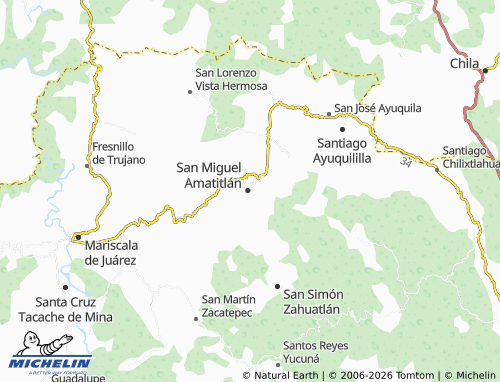 Mapa MICHELIN San Miguel Amatitlán Centro - ViaMichelin