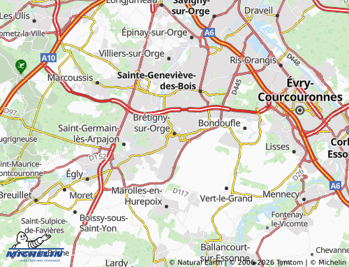 MICHELIN Brétigny-sur-Orge map - ViaMichelin