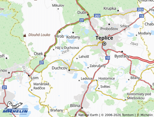Mappa MICHELIN Lahošť - ViaMichelin
