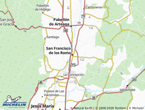 Mappa MICHELIN San Francisco de los Romo - ViaMichelin