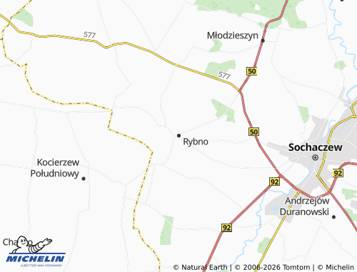 Mapa MICHELIN Rybno - ViaMichelin
