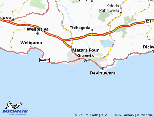 MICHELIN Welegoda East map - ViaMichelin