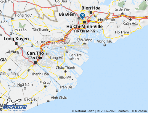 MICHELIN Giồng Trôm map - ViaMichelin