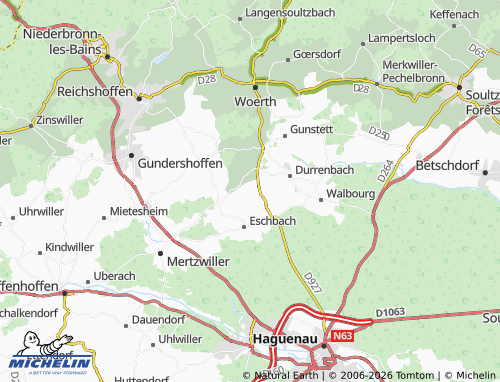 Mapa MICHELIN Hegeney - ViaMichelin