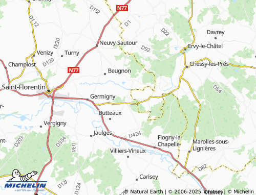 MICHELIN La Chaussée map - ViaMichelin