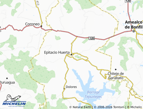 MICHELIN Epitacio Huerta map - ViaMichelin