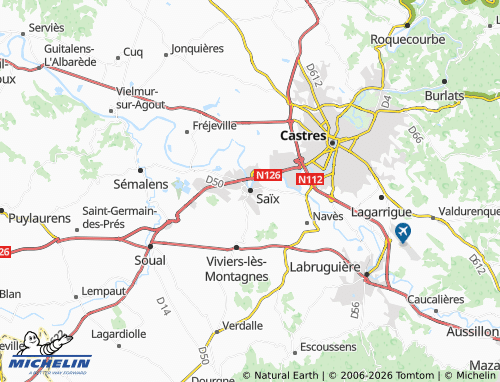 Mapa MICHELIN Saïx - ViaMichelin
