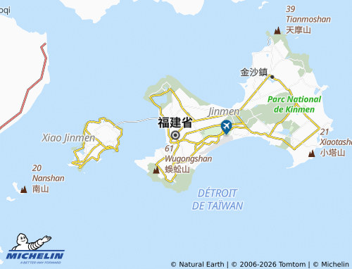 Mappa MICHELIN Contea di Kinmen - ViaMichelin