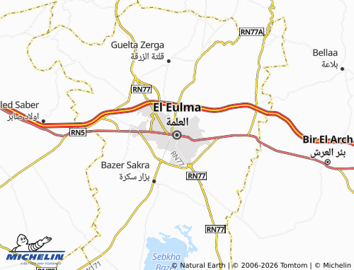 Carte MICHELIN El Eulma - ViaMichelin