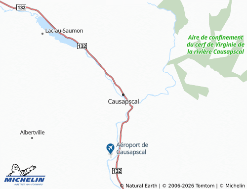 MICHELIN Causapscal map - ViaMichelin