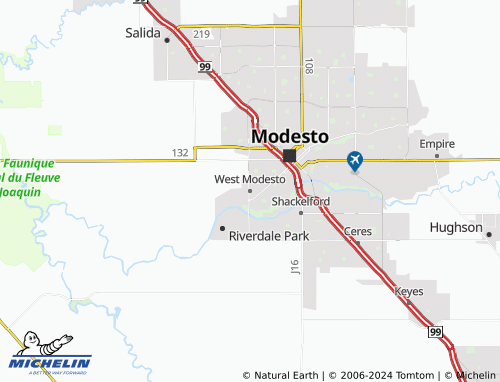 MICHELIN West Modesto map - ViaMichelin