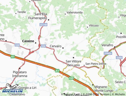Carte MICHELIN Cervaro - ViaMichelin