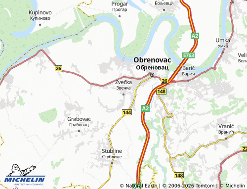 Mapa MICHELIN Zvečka - ViaMichelin