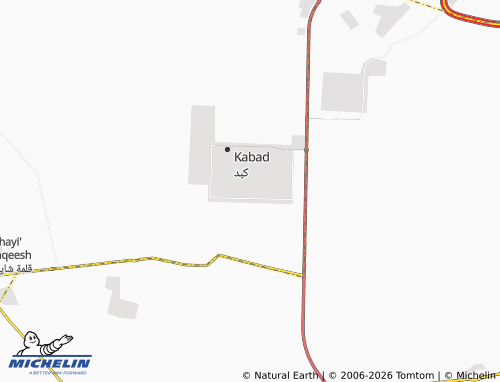 MICHELIN Kabd Block 10 map - ViaMichelin