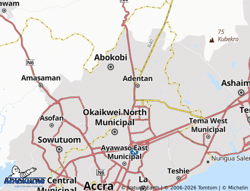 Mapa MICHELIN West Adentan - ViaMichelin